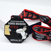 Gepersonaliseerde Taekwondo-medaille, op maat gemaakte medaille voor martial arts prestaties, prijs voor sportevenementen, wedstrijdherkenning, cadeau, fabriek.