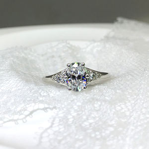 По индивидуальному заказу оптом овальные Дамская кольцо модная Роскошная обувь с украшением в виде кристаллов кубический циркон позолоченные ювелирные изделия обещание Вечность Обручальное кольцо для женщин - Product Image 1