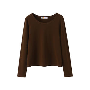 Happy Plus Knit – haut à manches longues pour femme, taille plus, vêtement d'intérieur chaud pour l'automne et l'hiver, couleur unie, N9409 - Product Image 3