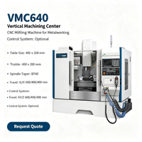 Centre d'usinage vertical VMC640 3 axes 600x360x450mm BT40 8000 tr/min 5,5 kW, machine de fraisage CNC pour moules et pièces métalliques