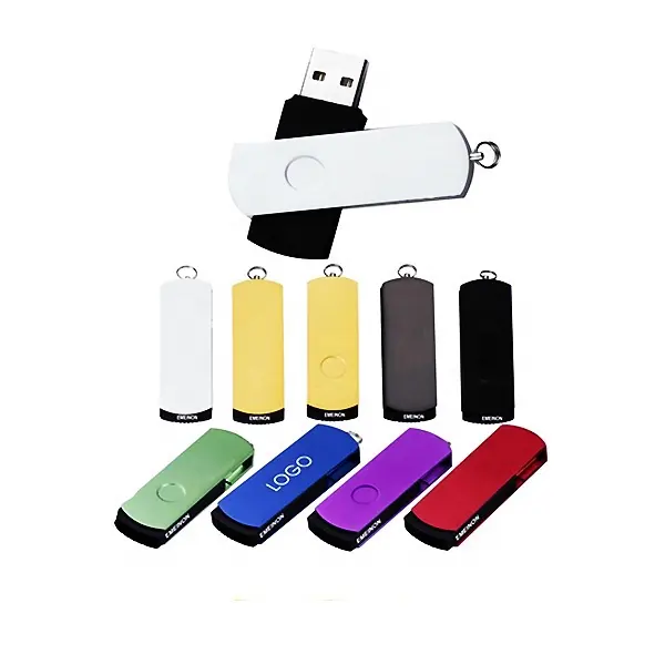 2020 Hot Quà Tặng Mới Khuyến Mãi Laser Khắc Biểu Tượng USB Bộ Nhớ Giá Rẻ Bán Buôn Giá Xoay USB 2.0 Flash Drive