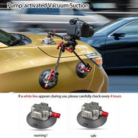 YUANYUJINGMI Support de Voiture Robuste en Alliage d'Aluminium à Ventouse Durable à Libération Rapide avec Bras Magique pour Appareil Photo Reflex Numérique et Hybride