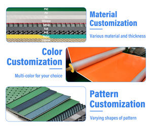 Özelleştirilmiş Yeşil PVC Düz Konveyör Bantlı Masa Üstü - Product Image 3