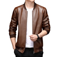 Vente en gros de vêtements décontractés d'hiver chauds coupe-vent matelassés pour l'extérieur veste PU pour hommes
