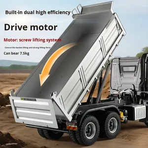 Huina Kabolite K5702 Camión Volquete de Control Remoto de 6 Canales, Escala <span class=keywords><strong>1</strong></span>:<span class=keywords><strong>14</strong></span>, Modelo de Vehículo de Ingeniería 6x6 con Elevador de Barra de Tornillo - Product Image 5