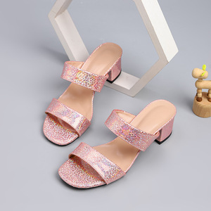 صنادل نسائية عالية الجودة بكعب مفتوح من الأمام 5 سم، شباشب نسائية عصرية بكعب عالٍ لعام 2026 - Product Image 4