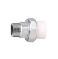 Raccord mâle forgé LISHUI DN20 DN25 DN32 en laiton nickelé pour tuyau d'eau