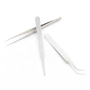 <span class=keywords><strong>Pinzas</strong></span> de acero inoxidable antiácido, Punta curvada recta para <span class=keywords><strong>manicura</strong></span> - Product Image 3