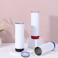 20oz Sublimation Straight Blue Tooth Music Speaker Blanks Tumbler Outdoor Mug Speaker