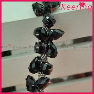 Commercio all'ingrosso decorazione di strass in acrilico nero perline abbellimenti per WRC-337 di <span class=keywords><strong>abbigliamento</strong></span> - Product Image 5