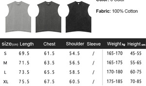 Tùy Chỉnh Chất Lượng Cao Người Đàn Ông Của T-Shirt Quá Khổ 100% Cotton Thoải Mái Người Đàn Ông Của T-Shirt Trống Cổ Điển Không Tay T Áo Sơ Mi Cho Nam Giới - Product Image 3