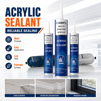 Scellant acrylique de qualité export 1K, scellant acrylique à haute adhérence pour les bords des carreaux, scellant acrylique lisse, peignable
