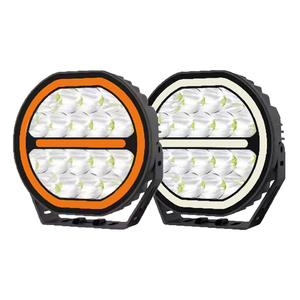 Nuovo 2025 Faro <span class=keywords><strong>LED</strong></span> Rotondo da 7'' 9'' 90W 8500lm 185W 12500lm Senza Viti, Luce Spot Bicolore per Fuoristrada 4x4 - Product Image 1