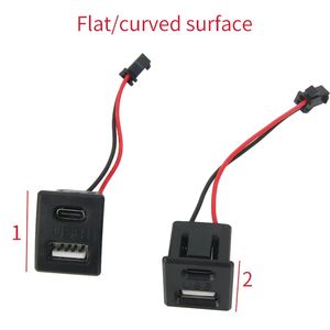 Doble capa USB hembra base tipo C enchufe una lámpara USB hembra toma de corriente con conector de cable - Product Image 2