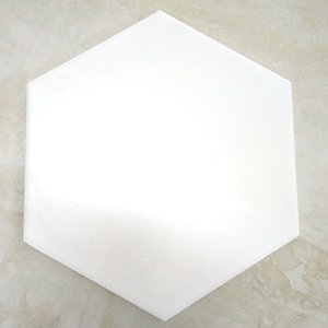 A-Diffusion Carrelage mural hexagonal en céramique émaillée blanche 20*23cm <span class=keywords><strong>Parquet</strong></span> en porcelaine moderne pour salle de bain cuisine chambre d'hôtel - Product Image 1