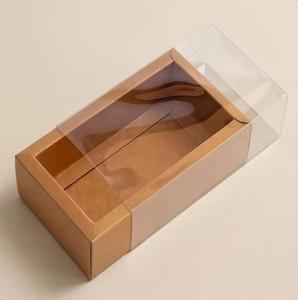 Cajas de Regalo Rectangulares de Papel <span class=keywords><strong>Kraft</strong></span> con Ventana de PVC Transparente y Tapa - Product Image 1