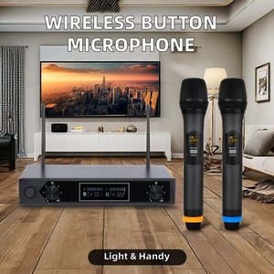 Factory Direct Sales Professional <strong>Wireless</strong> <strong>Microphone</strong> for Stage Performances Dual Channel <strong>Dynamic</strong> Condenser <strong>Microphone</strong> - Product Image 4