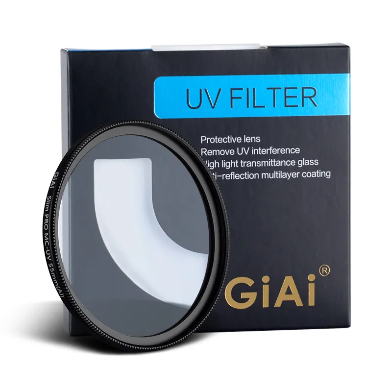 Filtro para câmera uv 52-82mm, câmera com revestimento multicamada, filtro de lente uv, proteção de sua lente carregadora, liga de alumínio cn; gua