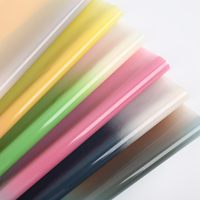 Papier d'emballage floral imperméable dégradé, coloré et brillant pour bouquets, fournitures pour fleuristes en gros