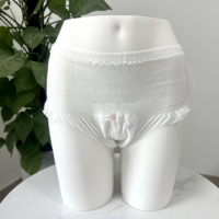 Culottes de protection menstruelles pour femmes, sous-vêtements, serviettes hygiéniques jetables, douces, respirantes, en coton, confortables, aspect tissu