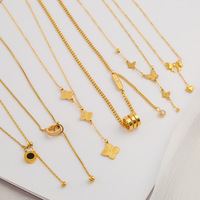 Collier papillon d'amour d'été léger et luxueux en acier inoxydable sans décoloration Niche Design et chaîne de clavicule polyvalente pour femmes