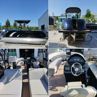 Nouveauté, meilleur prix, bateau ponton de luxe en aluminium de 27 pieds, modèle sportif, avec deux moteurs et remorque, bateau de loisirs familial à vendre