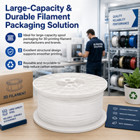 Bobine en plastique PP recyclable vide de 300 mm, 5 kg, pour bobinage de filament d'impression 3D, bobine de câble, emballage de tambour