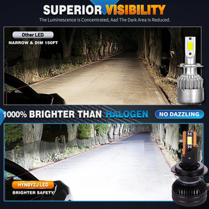Faro universale <span class=keywords><strong>H4</strong></span> presa alta e anabbagliante 7535 Chip 130W Auto luce Led DC 12V bianco Auto fendinebbia accessori - Product Image 2
