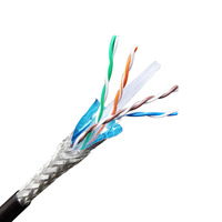 4 paires de câbles réseau Ethernet LAN CAT6 23AWG SFTP FTP UTP pour la communication, flexibles, 305 m, 4 paires de câbles Ethernet LAN extérieurs
