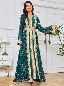 Islamic Eid Muslim Lady Robe Fashion <b>Abaya</b> Wholesale Long Sleeve Open Luxury Saudi Arabian <b>Abaya</b> - Product Image 5