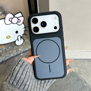 Coque antichoc en silicone liquide au toucher confortable pour iPhone 18 17 16 15 14 Pro Max, compatible avec la recharge sans fil, fine, avec cercle magnétique - Product Image 3