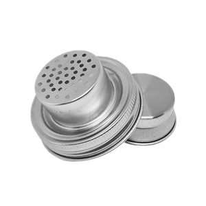 Cổ Phiếu 304 Thép Không Gỉ Cocktail Shaker Nắp Muối Hạt Tiêu Lọc Bìa Mason Jar Shaker Nắp 70Mm - Product Image 1