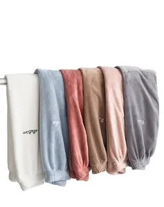 Mùa Đông Thời Trang Mềm Ngủ San Hô Lông Cừu Pajama Quần Giản Dị Lỏng Ấm Quần Dày Flannel Phụ Nữ Đèn Lồng Quần - Product Image 1