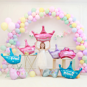 Ballons de décoration en forme de couronne de princesse pour filles, 1 pièce, fournitures de fête, ballons à hélium - Product Image 1