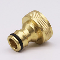 Adaptateur de robinet standard en cuivre à raccord rapide fileté de 3/4 pouces pour pistolet de lavage de voiture
