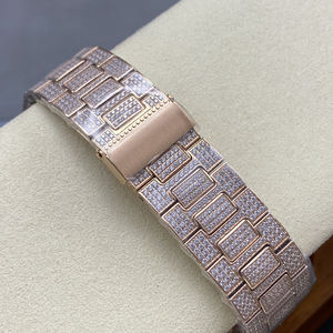 Reloj Mecánico Automático de Lujo con Moissanita y Oro de 18K, Correa de Acero Inoxidable de 22mm, Esfera con Diseño de Galaxia y Cielo Estrellado, Reloj de Diseño Personalizado - Product Image 6