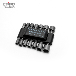 Feida Tùy Chỉnh 5Mm-13Mm 9Pcs Tác Động Vít Ổ Cắm Kit Từ Nut Tuốc Nơ Vít Điện Thép Nut Điều Khiển Khoan <span class=keywords><strong>Bit</strong></span> Cho Sửa Chữa Xe - Product Image 1