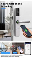 Cerradura Electrónica RFID para Puerta de Hotel Alexa, Cerradura Digital sin Llave, Tarjeta Inteligente para Hotel, Cerradura con Lector de Tarjetas API para Hotel, Cerradura con Lector de Tarjetas Aes128