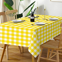 Nappe jetable à carreaux, épaisse, imperméable, pour fête d'anniversaire, nappe rectangulaire 137*274cm