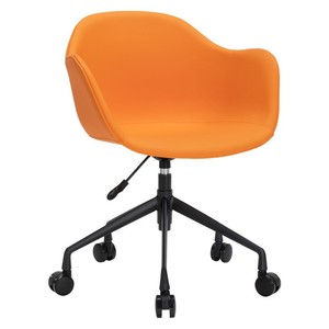 High Quality Contemporary Executive Egg Roll <b>White</b>/Black PP Adjustable Height - Product Image 2