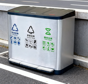 <span class=keywords><strong>Poubelle</strong></span> commerciale en plastique d'acier inoxydable de 20L avec seau de stockage de bureau carré de pédale de pied capacité de deux-trois-quatre-classe <span class=keywords><strong>60L</strong></span> - Product Image 1