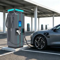 Nouvelle station de recharge DC extérieure professionnelle IP55 60KW-480KW, chargeur rapide EV intégré pour service de flotte publique