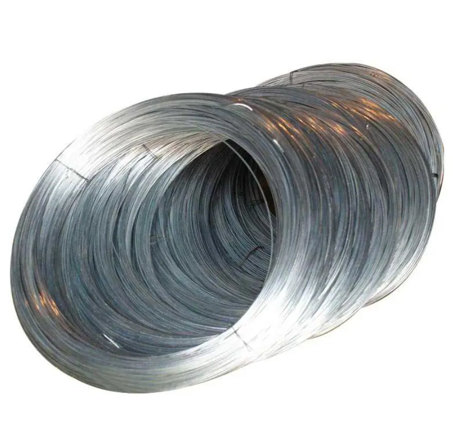 Alambre de lazo de plástico o bolsas de Gunny, alambre de encuadernación galvanizado/hierro galvanizado, acero de bajo carbono, galvanizado en caliente, 6 Mm, China