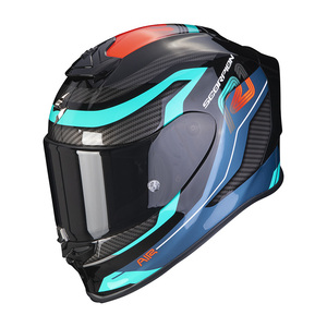 Casco Integrale Scorpion Exo-R1 Air Blu Nero Rosso in Fibra Composita S per Moto - Product Image 1