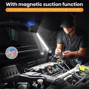 Đèn tập thể dục chống nước có thể gập lại 180 độ Đèn làm việc từ tính có thể sạc lại USB Đèn làm việc <span class=keywords><strong>LED</strong></span> <span class=keywords><strong>COB</strong></span> - Product Image 6