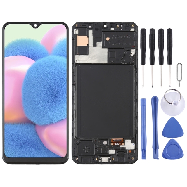 100% Tested 6.36 Inch OLED LCD Screen for Samsung Galaxy A30S SM-A307 Digitizer Full Assembly with Frame LCD Flex Cable