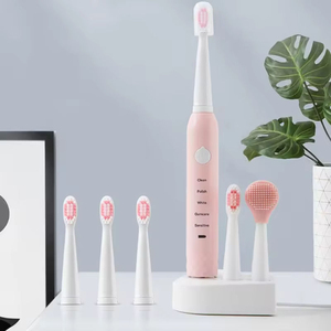 Cepillo de Dientes Eléctrico OEM, Limpieza como de un Dentista, Recargable, 5 Modos Opcionales con 4 Cabezales de Repuesto - Product Image 3