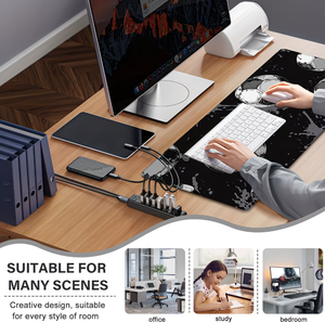 Alfombrilla de Ratón Grande para Juegos y Oficina, Diseño Negro Vibrante, Ideal para Adolescentes, Novios y Novias - Product Image 5