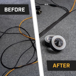 Giai đoạn không thấm nước OEM liên kết vải tùy chỉnh nhiệm vụ nặng nề dễ dàng để xé gaffer Băng Đen 50m x 50mm - Product Image 4