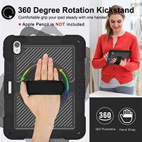 Prix de gros B2B, vente chaude, étui antichoc pour tablette avec support rotatif et sangle de transport pour iPad Air 11 pouces, étui M2/M3/M4